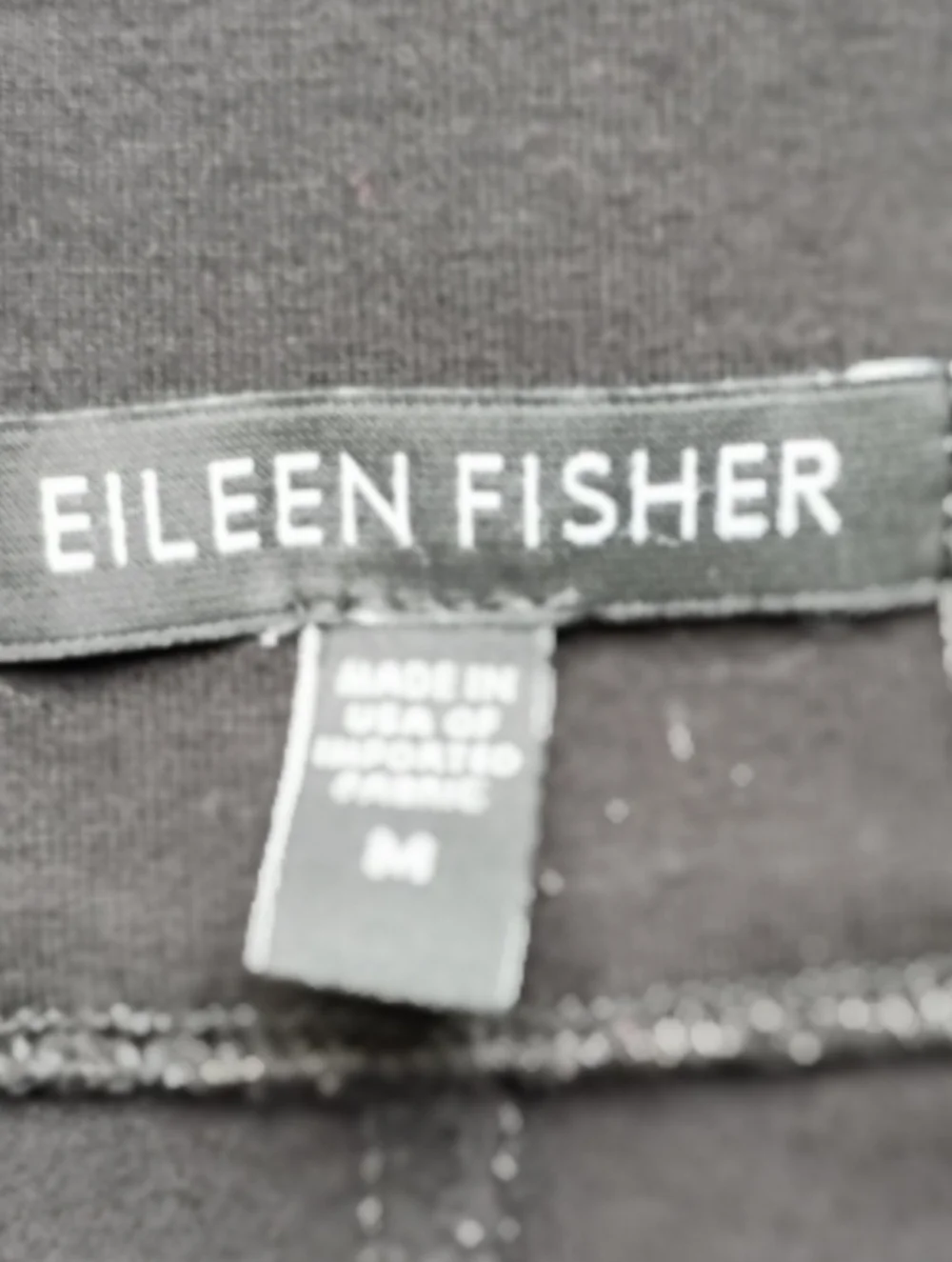 New Eileen Fisher Black Maxi Skirt M Foldover Waist Stretch